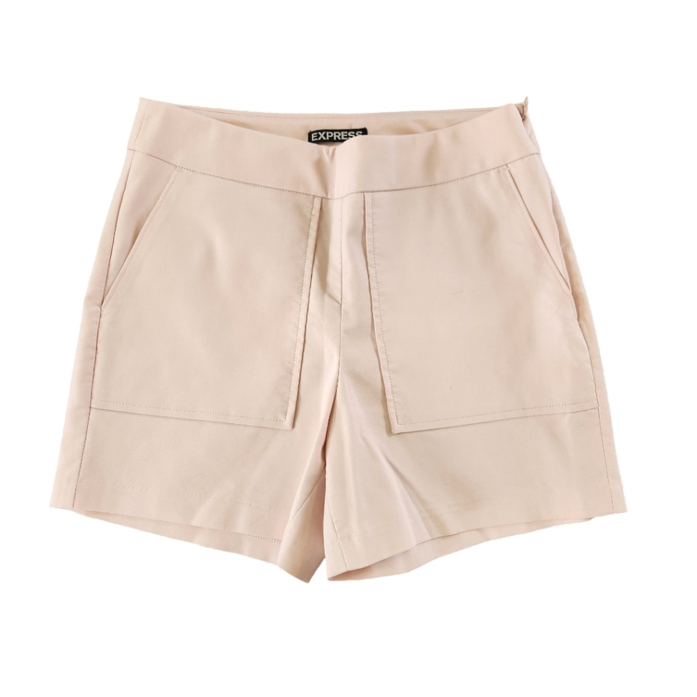 Express Shorts Women's 00, Highwaisted, Tailored, Blush Pink, Preppy, Dressy